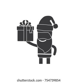 Santa Claus with a gift icon, vector illustration design. Christmas collection.