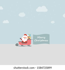 santa claus gift merry christmas graphic element. Illustration template design