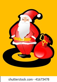 Santa Claus and gift sack