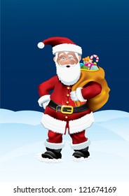Santa Claus with giftbag