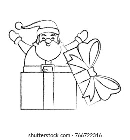 Santa claus in giftbox