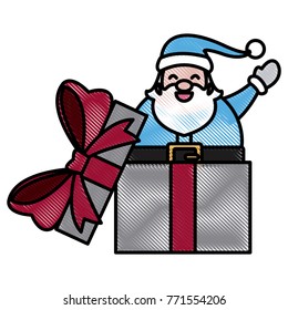 Santa claus in giftbox