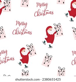 Santa Claus GiftGiving Pattern for background