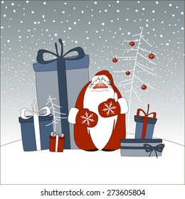 Santa Claus with gifts