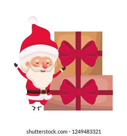 santa claus with gifts boxs avatar character