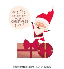 santa claus with gifts boxs avatar character