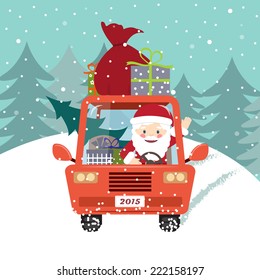 5,318 Santa In Car Cartoon Images, Stock Photos & Vectors | Shutterstock