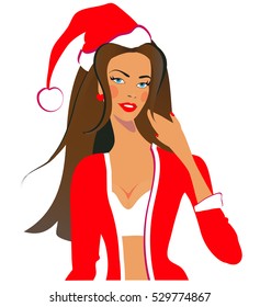 Santa Claus, girl