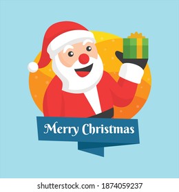 Santa Claus Give Away Merry Christmas