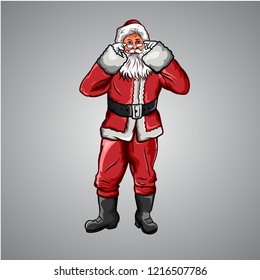 Santa Claus with Glasses Vector
