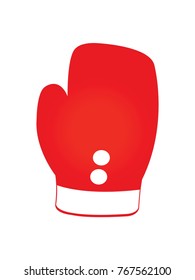 Santa claus glove vector