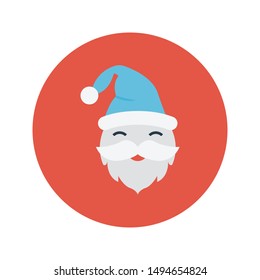 santa claus glyph flat vector icon