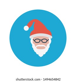 santa claus glyph flat vector icon