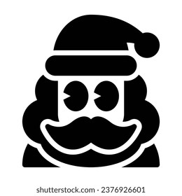 santa claus glyph icon. Perfect for graphic design, mobile, UI, and web masterpieces