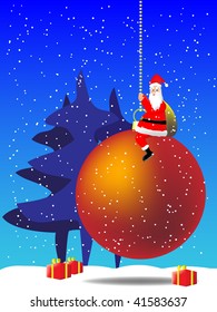 Santa Claus goes down on the bulb and bring gifts