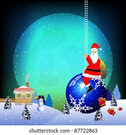 Santa Claus goes down on the bulb and bring gifts