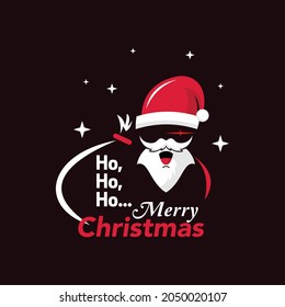 Santa Claus Graphic Design Element Ideas, Greeting Card Template for Holiday