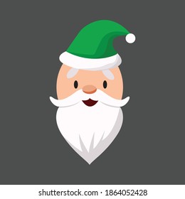 Santa Claus with a green hat