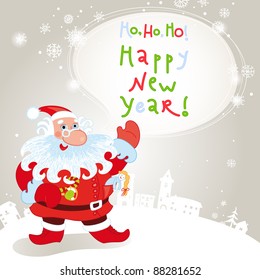 Santa claus greeting card 10eps. Can be used like a Christmas card