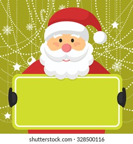 Santa Claus Greeting Card with Copyspace Vector Illustration