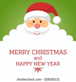 Santa Claus Greeting Card with Copyspace Vector Illustration