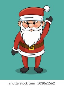 santa claus greets icon design