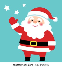 Santa Claus to guide you. Cute character vector illustration.