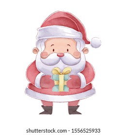 Santa Claus hand drawing colour vector illustration