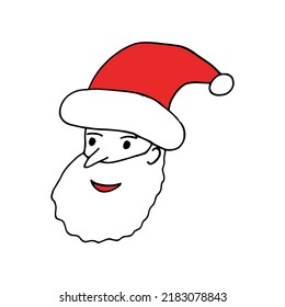 santa claus hand drawn in doodle style. christmas and new year decor