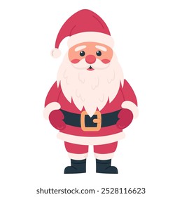 Santa Claus hand drawn. Isolated object on white background