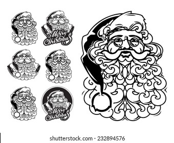 Santa Claus hand drawn vector llustration. sketch
