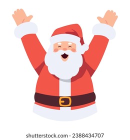 santa claus happy illustration isolated