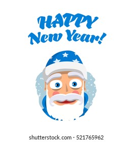 Santa Claus. Happy New Year characters. Isolated.