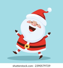Santa Claus, happy. Vector illustration