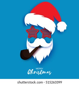 Santa Claus hat and beard
