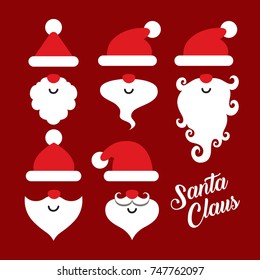 Santa Claus hat and beard