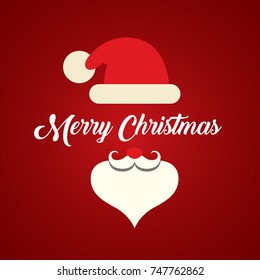 Santa Claus hat and beard