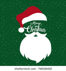 Santa Claus hat and beard