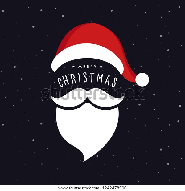 Weihnachtsmutze Und Bartjungfern Gruss Hintergrund Stock Vektorgrafik Lizenzfrei