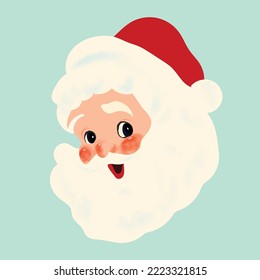 Weihnachtsmütze und Bart Illustration Design.
