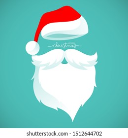 Santa Claus hat and beard template