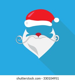 Santa Claus Hat Beard Template Vector Stock Vector (Royalty Free ...