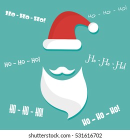 Santa Claus hat and beard template