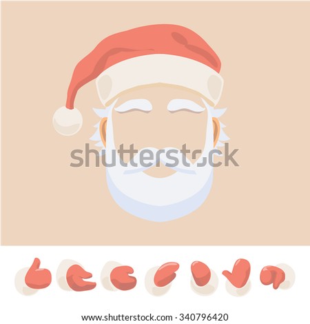 santa claus hat beard
