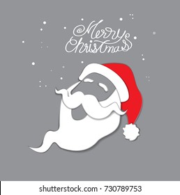 Santa Claus hat beard vector