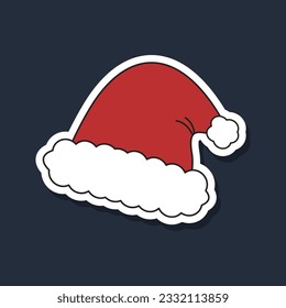 santa claus hat in cartoon style
