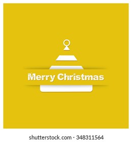 Santa Claus hat Christmas decorative template Design, Christmas New Year Flat card illustration