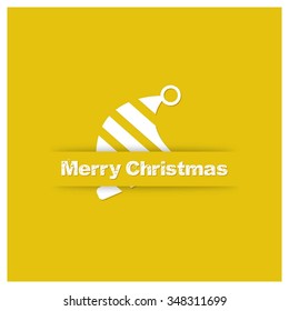 Santa Claus hat Christmas decorative template Design, Christmas New Year Flat card illustration