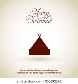 Santa Claus hat Christmas decorative template Design, Christmas New Year Flat card illustration