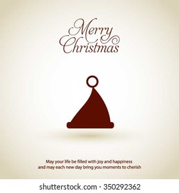Santa Claus hat Christmas decorative template Design, Christmas New Year Flat card illustration